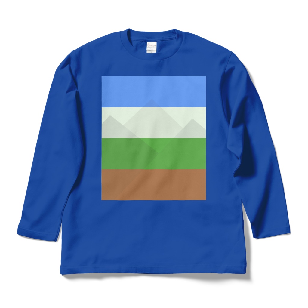 ロングスリーブTシャツ - L - ロイヤルブルー～山々の色