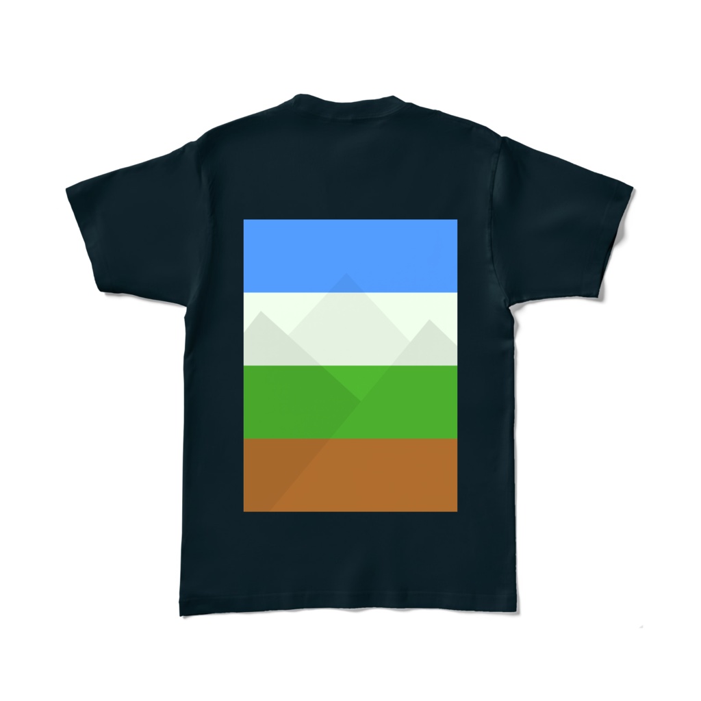 カラーTシャツ - L - ネイビー~山々の色