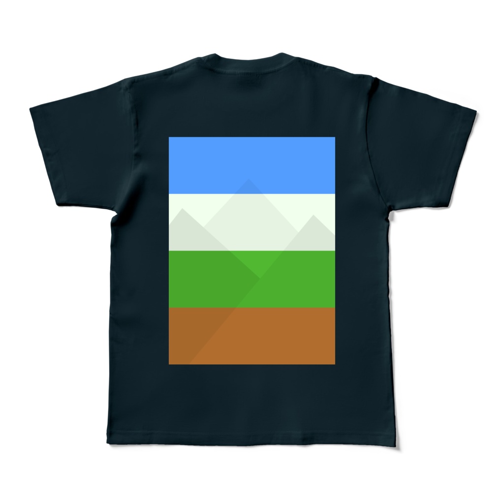 カラーTシャツ - M - ネイビー~山々の色