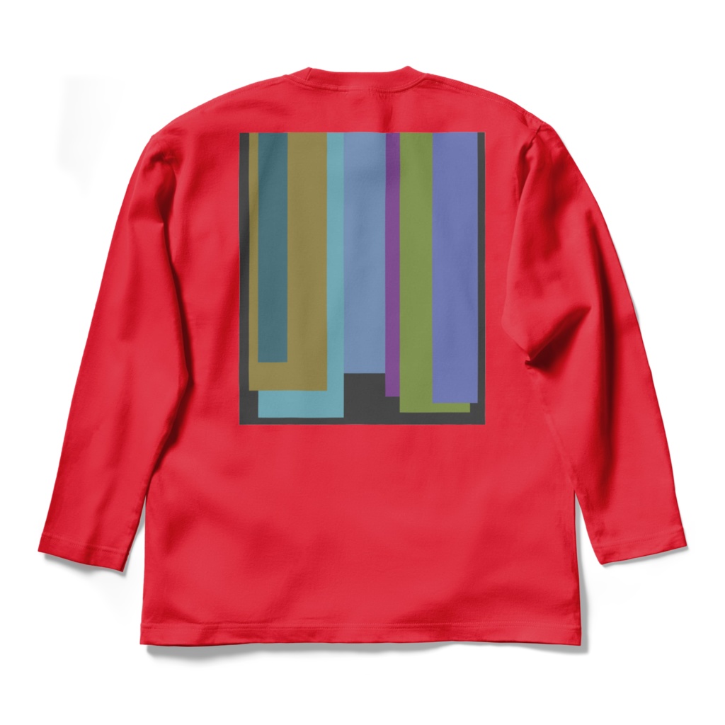 ロングスリーブTシャツ - L - レッド~ネクタイの重複