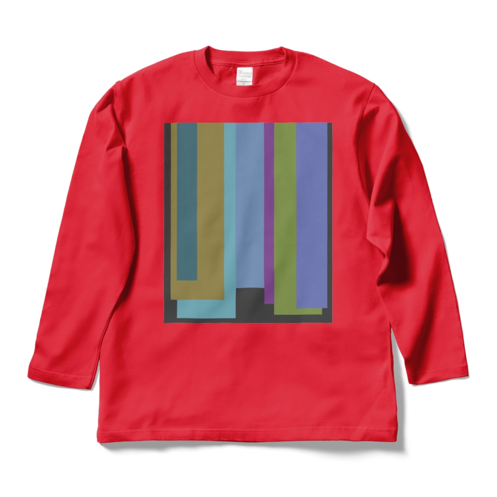 ロングスリーブTシャツ - L - レッド~ネクタイの重複