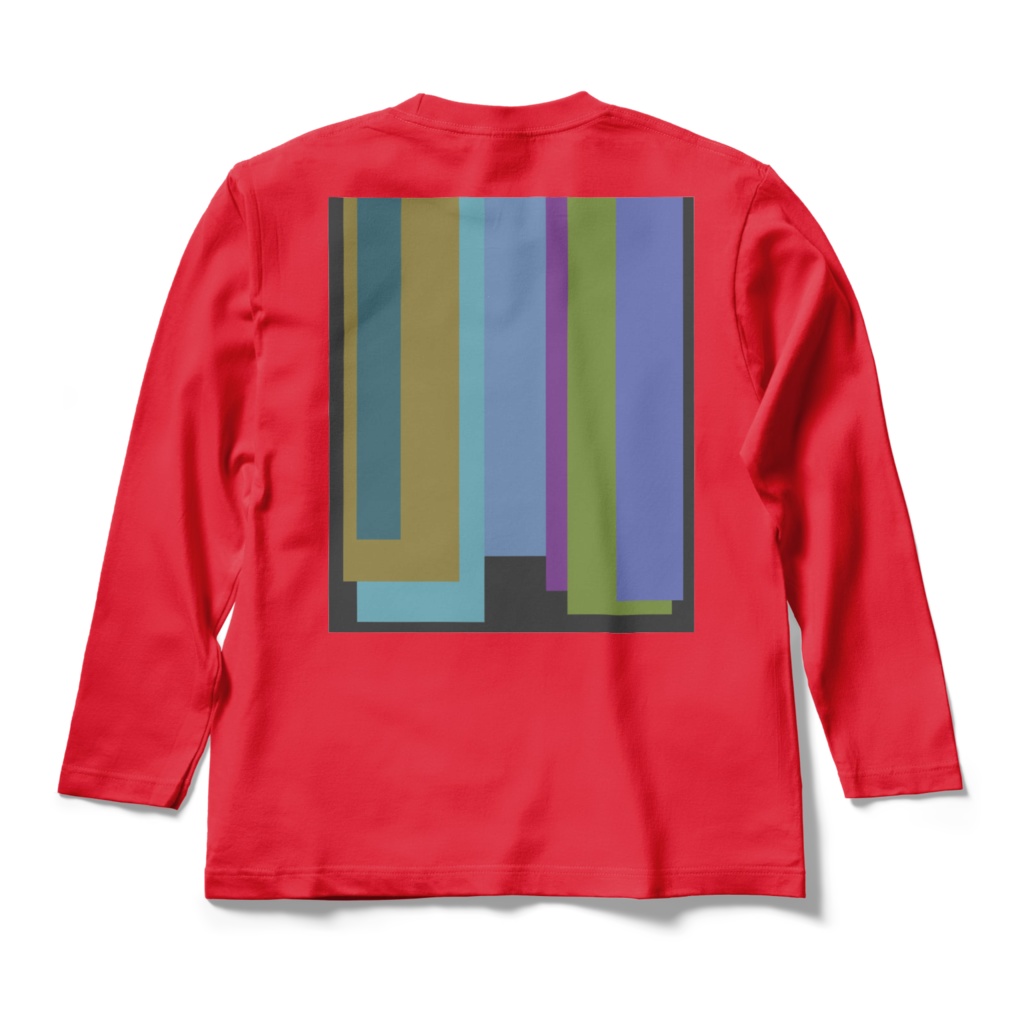 ロングスリーブTシャツ - M - レッド~ネクタイの重複