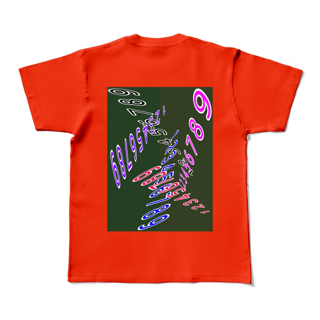 カラーTシャツ - M - レッド~並ぶ数字