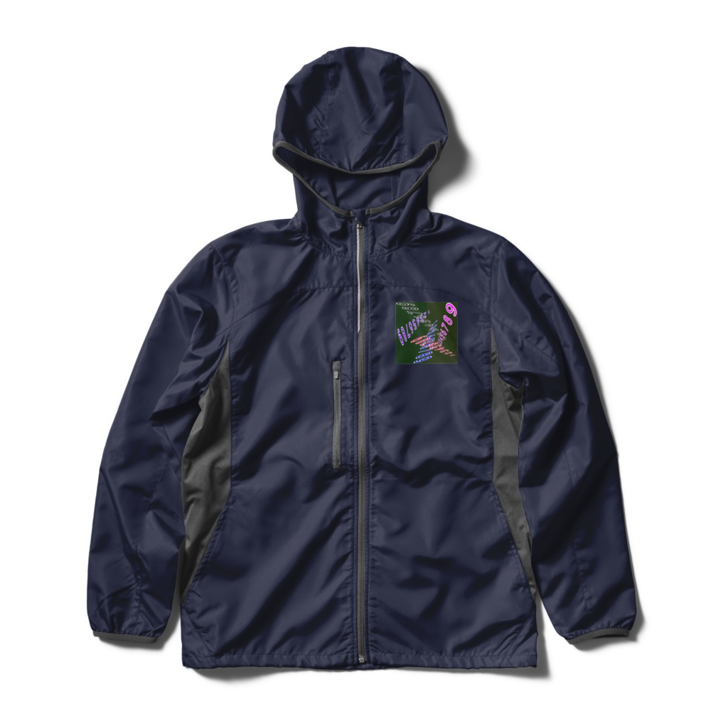 ウインドブレーカー - L - ネイビー～並ぶ数字