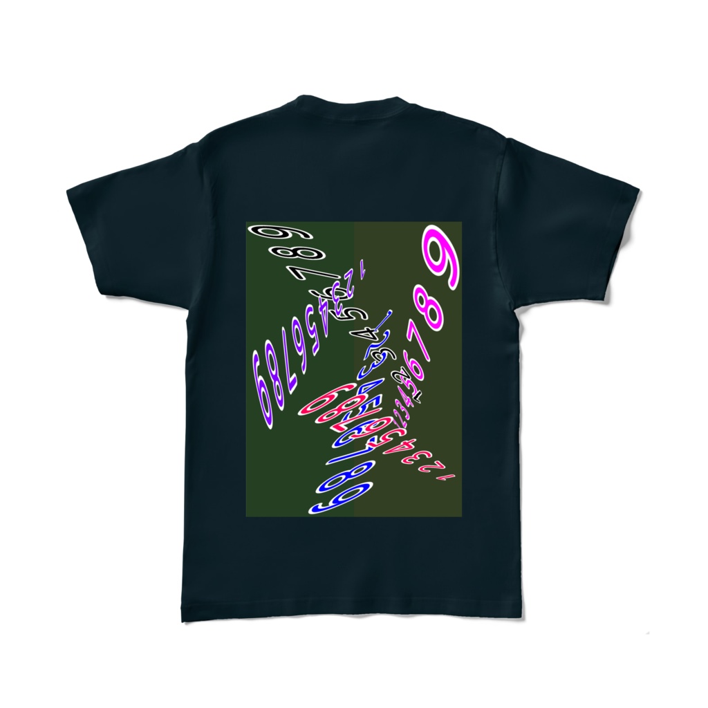 カラーTシャツ - L - ネイビー~並ぶ数字