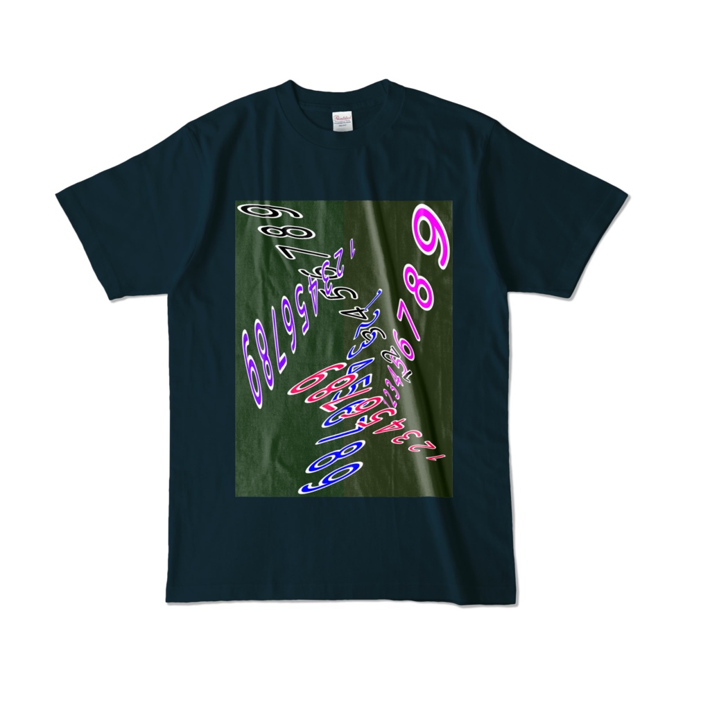 カラーTシャツ - L - ネイビー~並ぶ数字