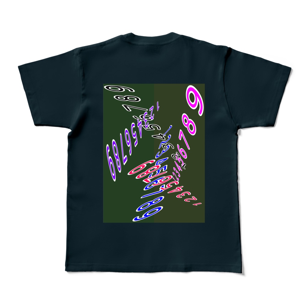 カラーTシャツ - M - ネイビー~並ぶ数字
