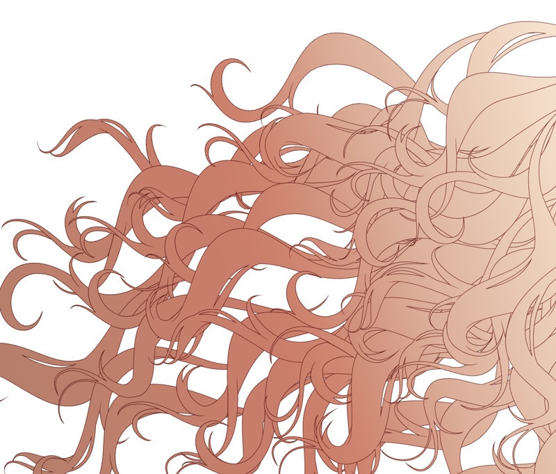 【短】繊細なウェーブ髪の毛ブラシ