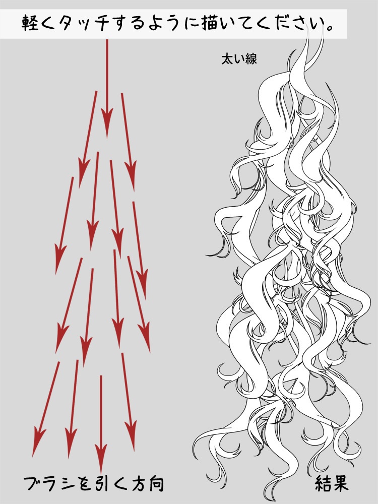 【中/長】繊細なウェーブ髪の毛ブラシ