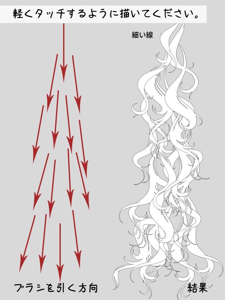 【中/長】繊細なウェーブ髪の毛ブラシ