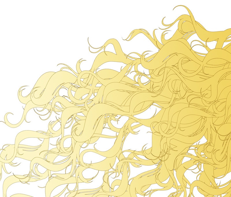 【中/長】繊細なウェーブ髪の毛ブラシ