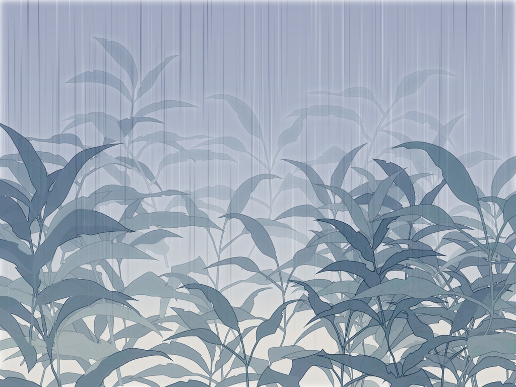 枯れた草葉ブラシ　水彩