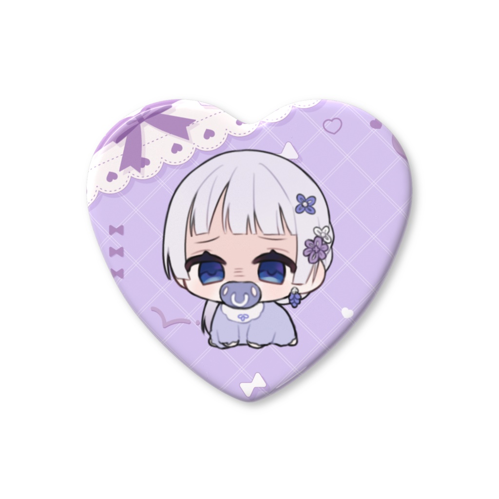 ハート缶バッジ【不本意ベビーver.】