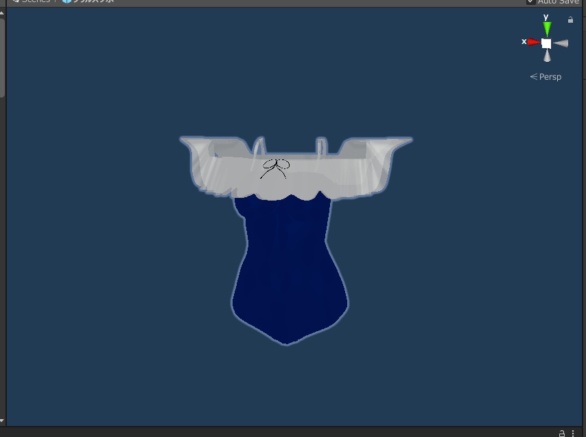 【VRChat】桔梗対応フリル付きスクール水着