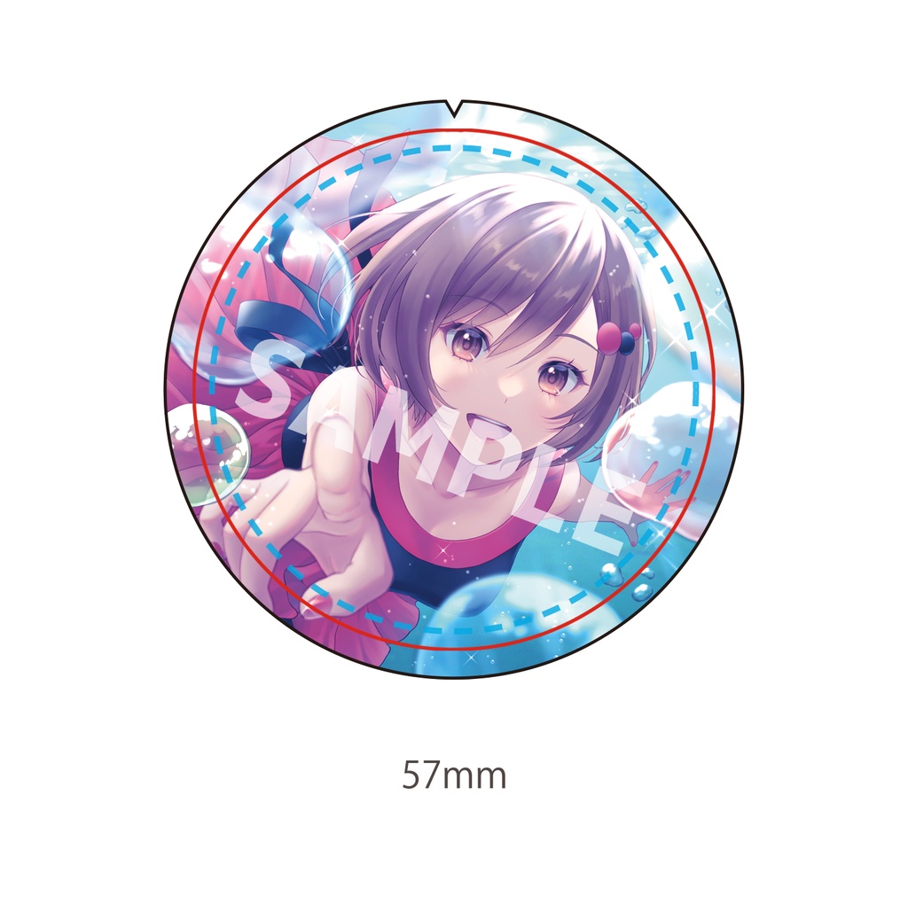 【6個~20個まで購入の方はこちら】エアバブルスイマー(エアバブちゃん)&404ルサンチガール(MEIKO標識)缶バッジセット