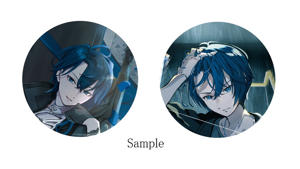 KAITO「ブルーブルーム」「サイバネティック・ロマン」57mm缶バッジセット