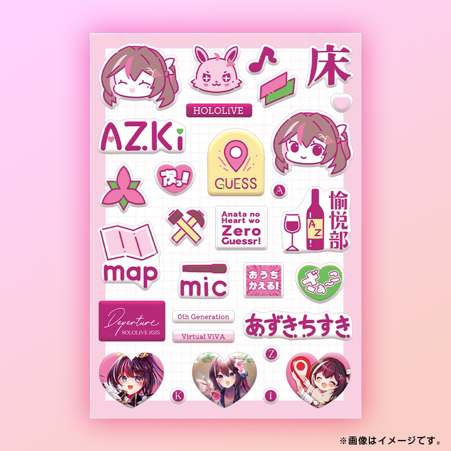 【ホロクル11th新作】AZKiぷっくりシール【非公式】