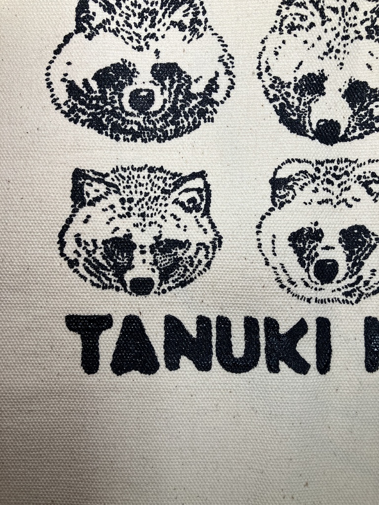 🍥B品🍥タヌキマニア トートバッグ Lサイズ