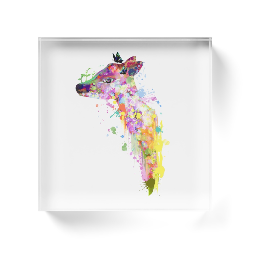 鹿の夢 アートアクリルブロック