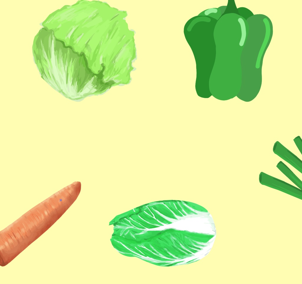 野菜のイラストセット22種 食に関するTRPG・ゲームアイテムや料理・レシピの定番野菜セット