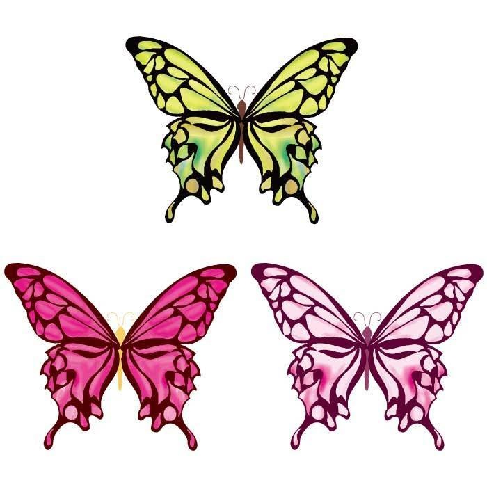 綺麗な蝶々3種ベクターイラスト素材 Chicodeza Pixiv Booth Booth