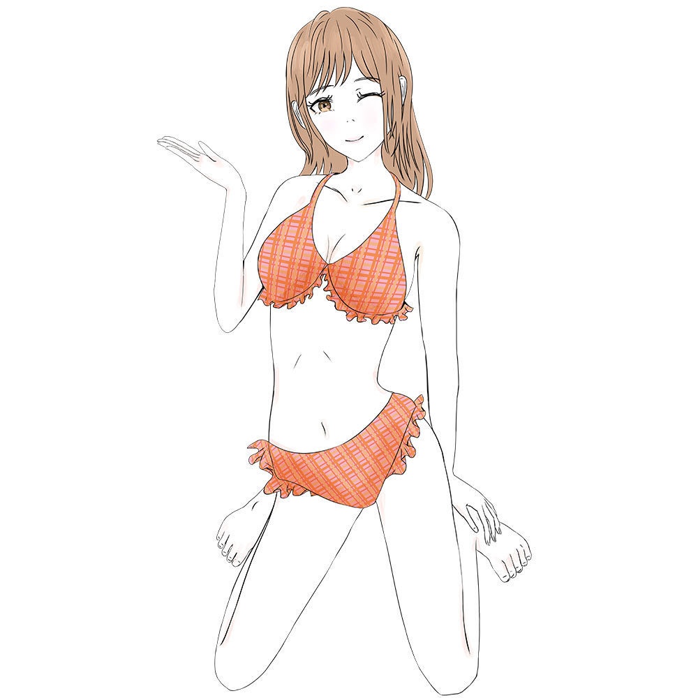 ミカちゃんご案内のポーズ4セットpsd