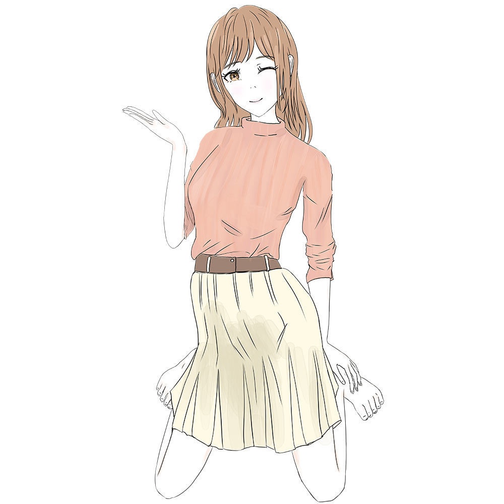 ミカちゃんご案内のポーズ4セットpsd