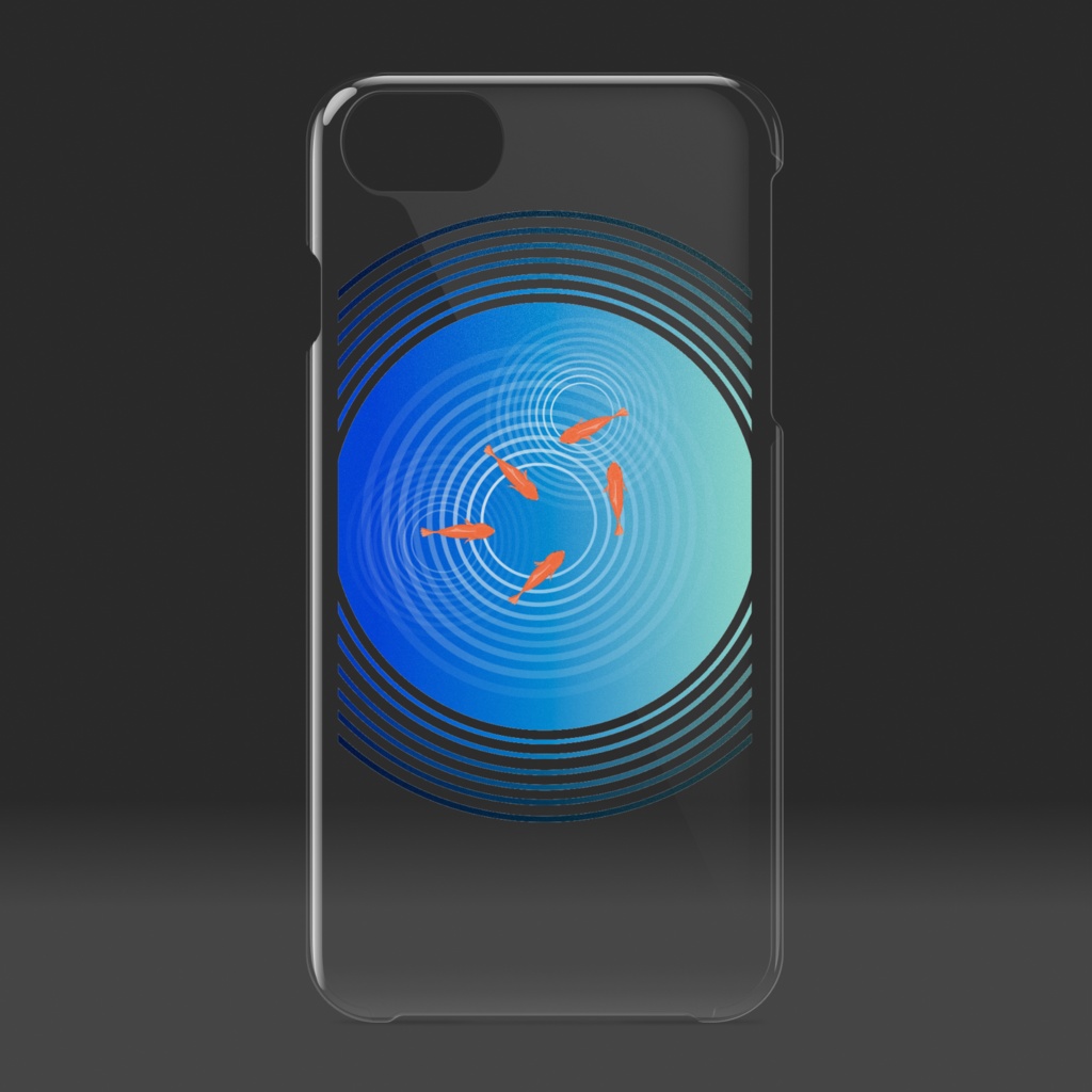 金魚と水面の波紋