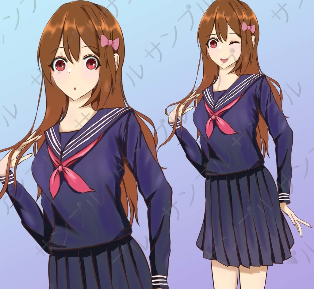 ちょっと気の強い女子高生の立ち絵 - trpg・snsアイコン【NO165】