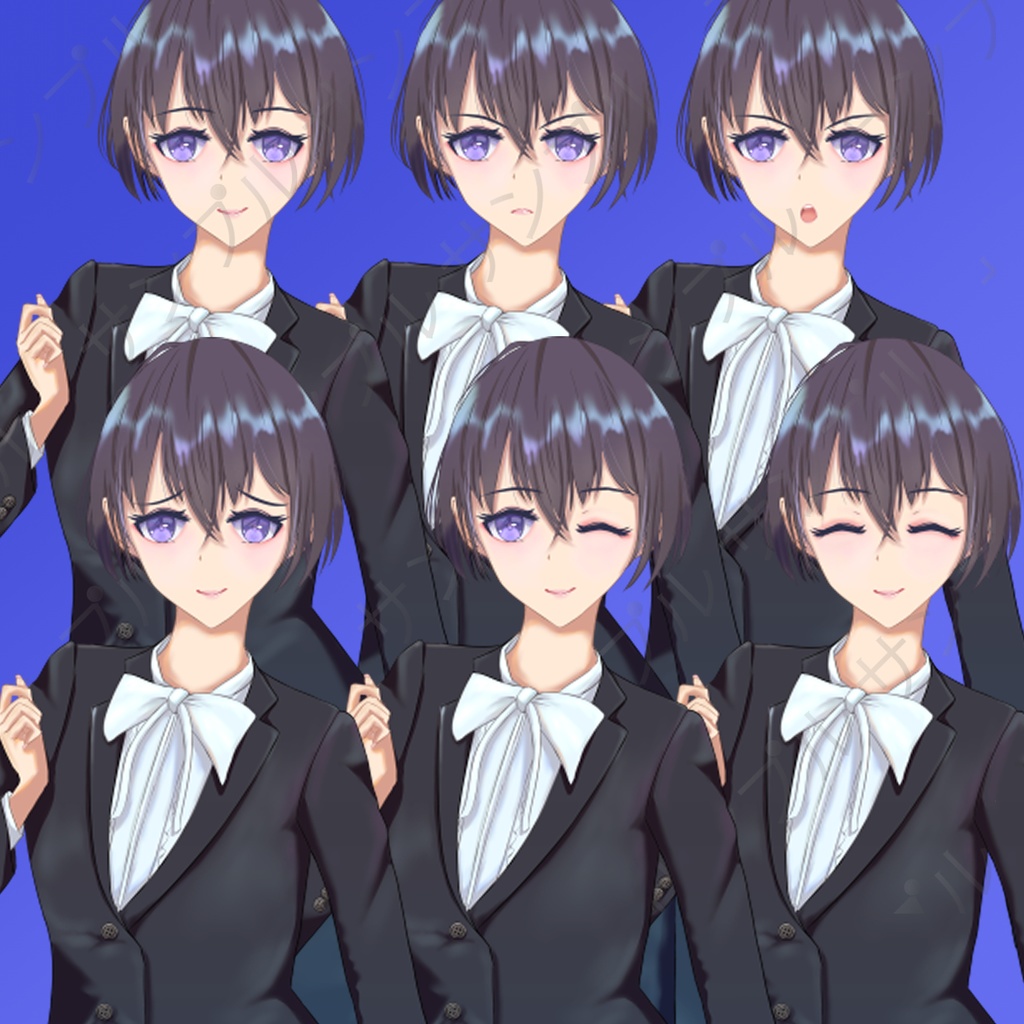 立ち絵/会社員/リクルートスーツの女の子/全身/TRPG素材【NO158】