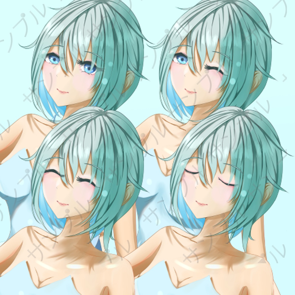 立ち絵 - 水使いの女の子/全身/TRPG素材【NO143】