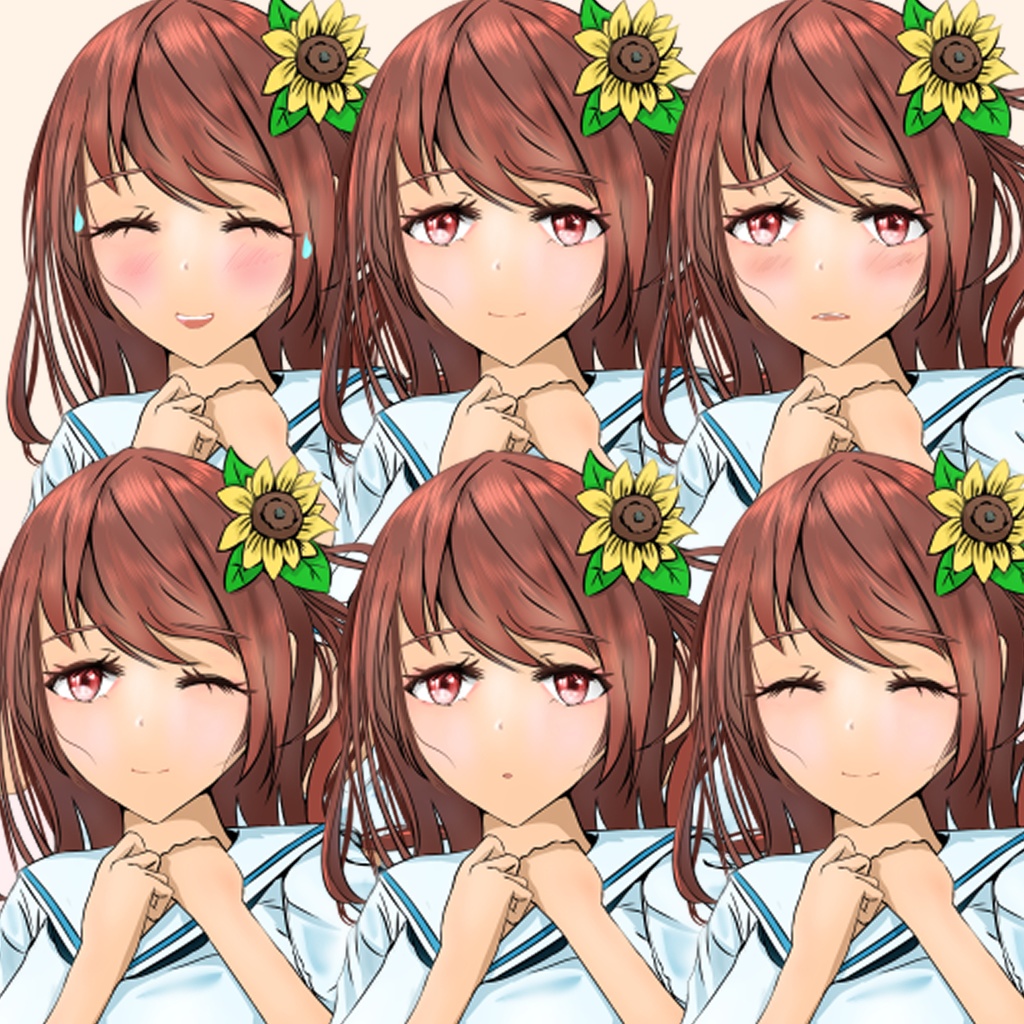 立ち絵 - ドジっ子な女子高生/全身/TRPG素材【NO117】