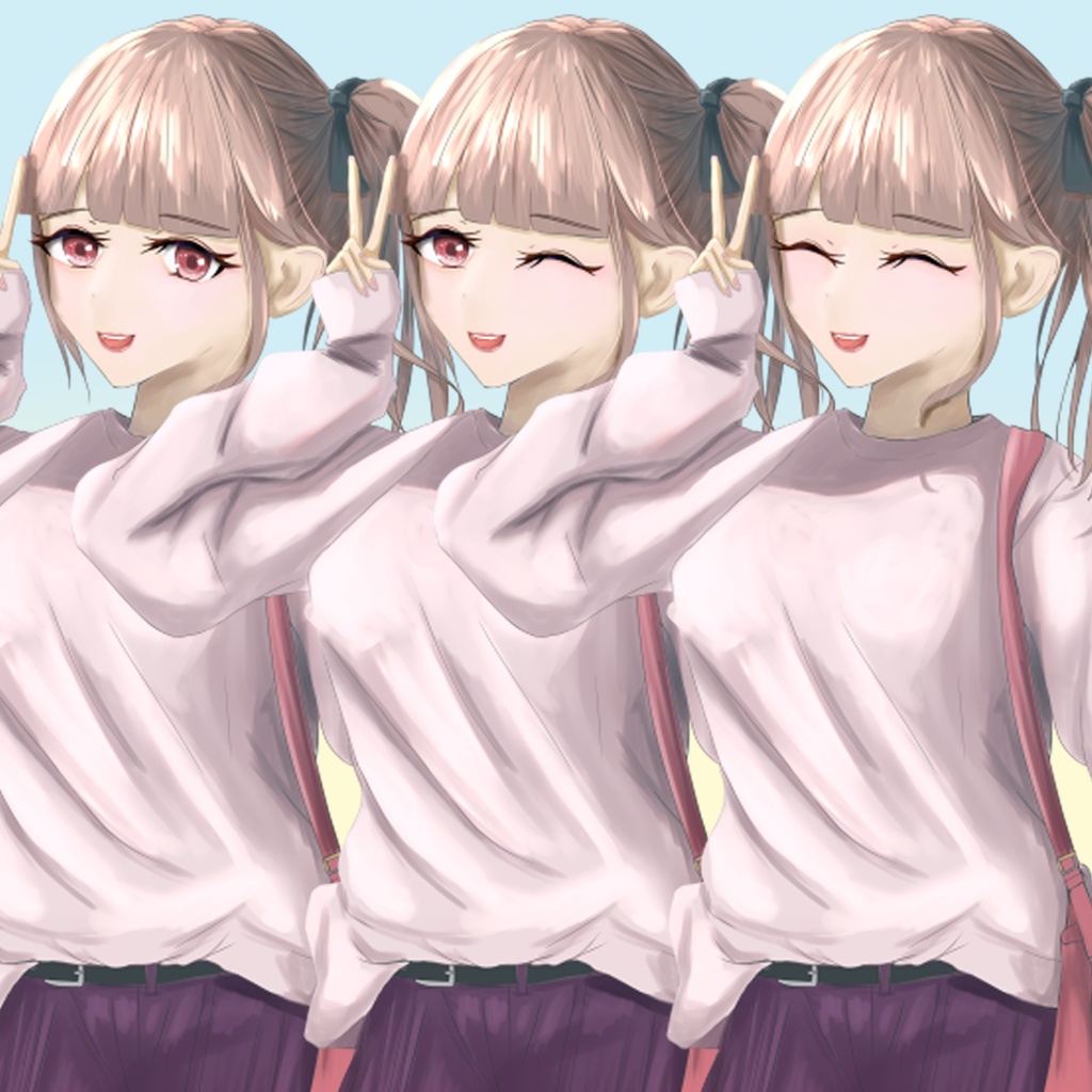 ゆるふわピンクツインテールの女の子立ち絵販売します ツインテールの日 ツインテールしか勝たん🎀🖤 」|あでりーぬの