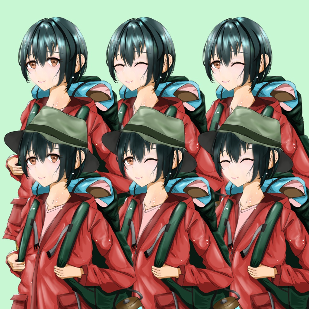 立ち絵 - 山好き山ガール/全身/TRPG素材【NO133】