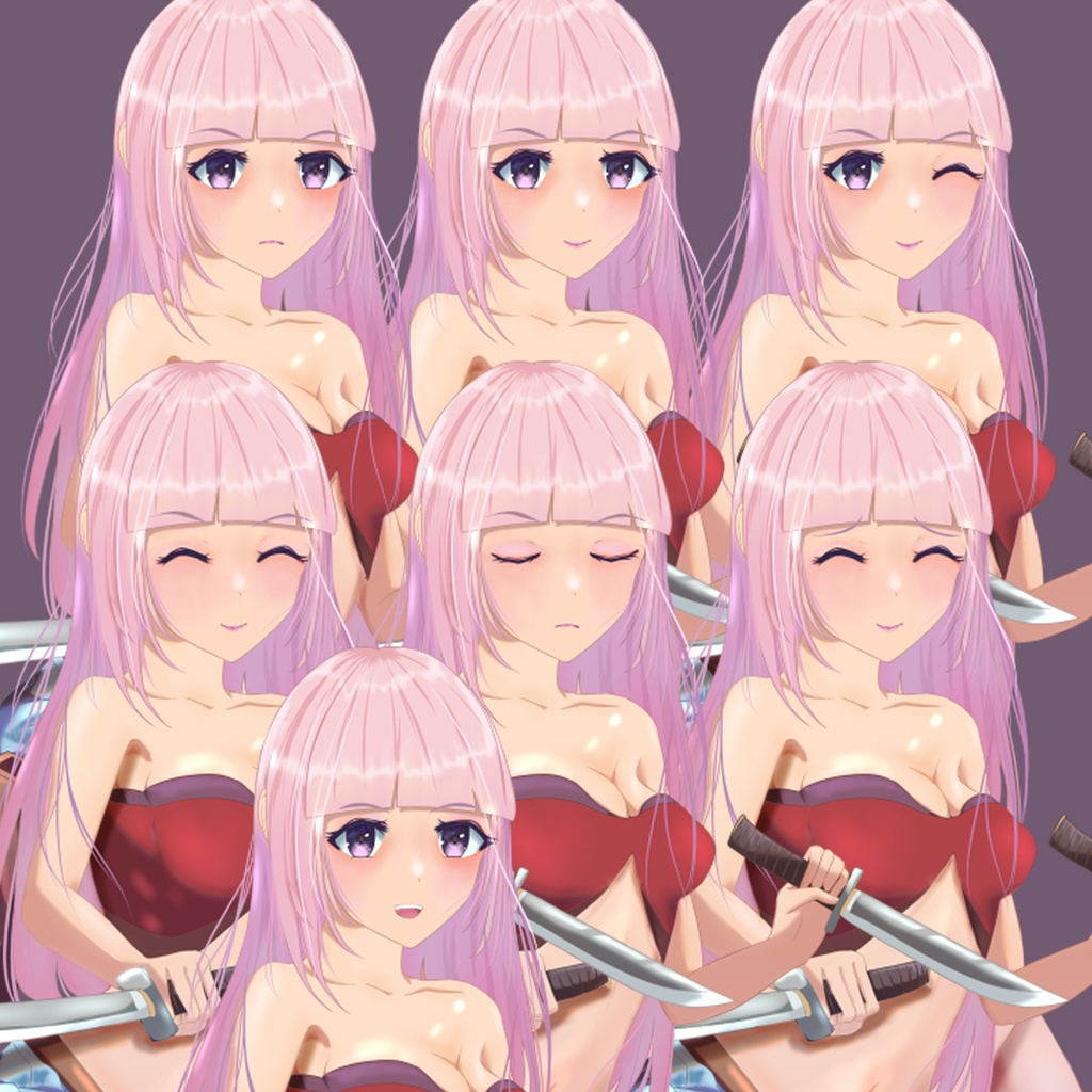 立ち絵 - ナイフ使いのアサシン女の子 /全身/TRPG素材【NO147】