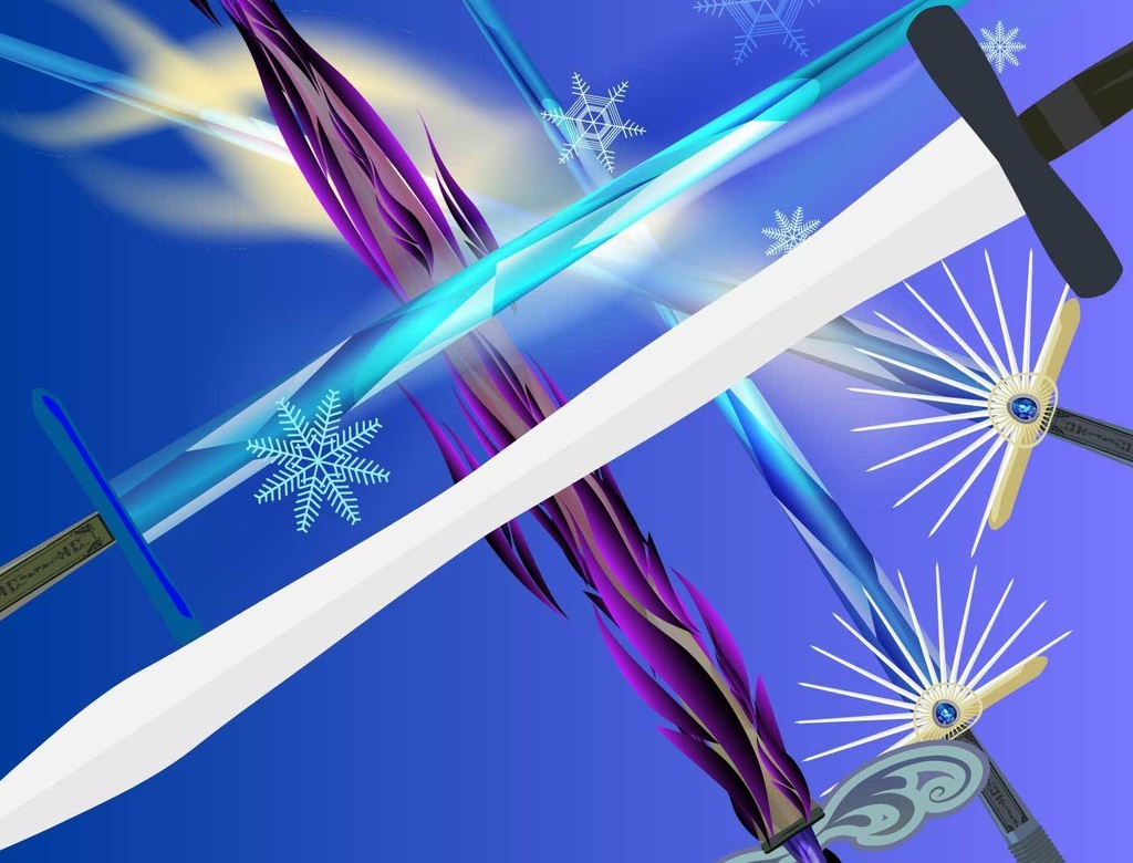 剣のイラスト全26種セット!ベクター or 高解像度png(背景透過)