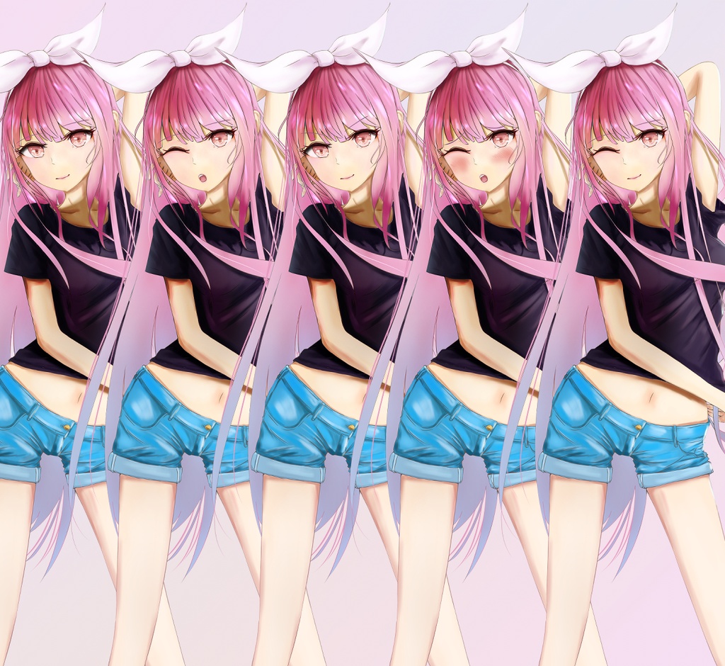 女の子の立ち絵素材5人セット(30枚 高解像度png)/ TRPG素材