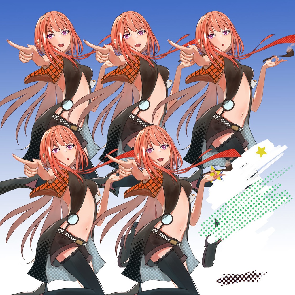 立ち絵素材 - 生意気な探偵の女の子/TRPG素材【NO198】