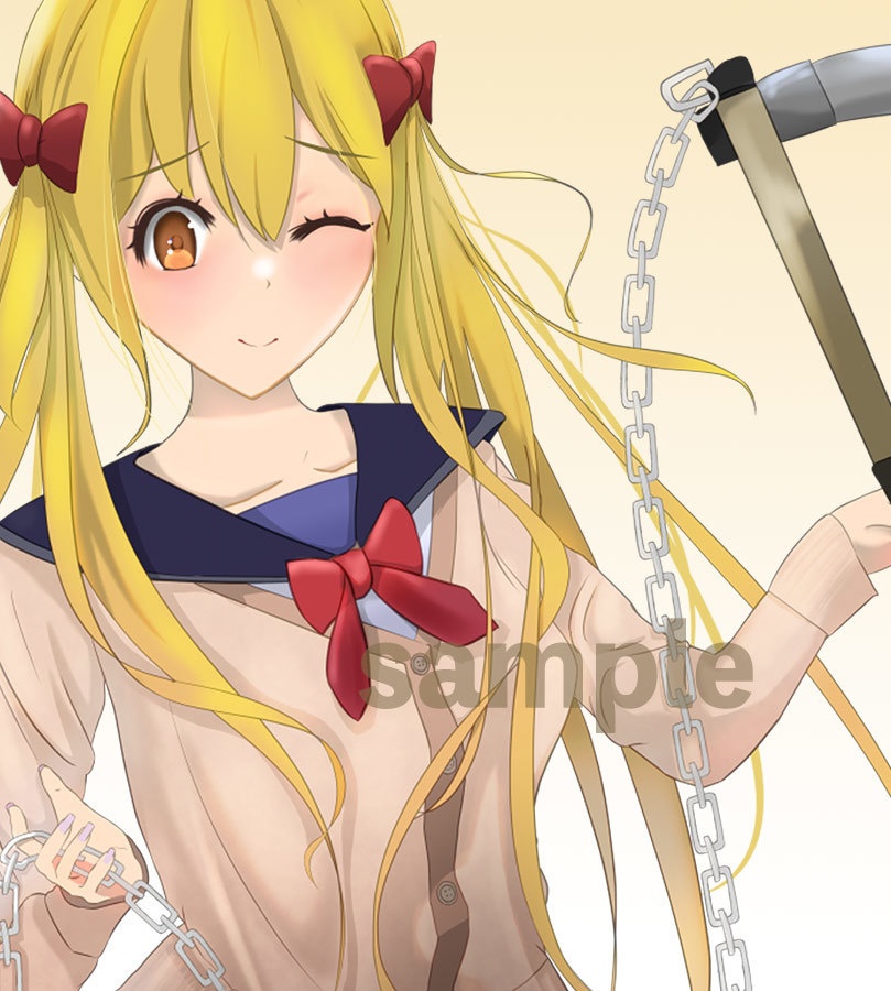 立ち絵素材 -鎖鎌使いの女子高生/TRPG素材【NO189】