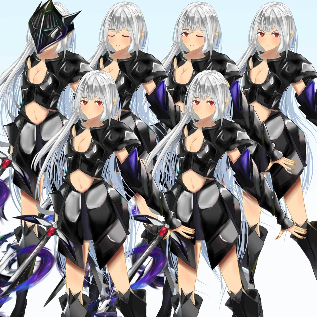 立ち絵素材 - 暗黒剣士の女の子/剣士/TRPG素材【NO200】