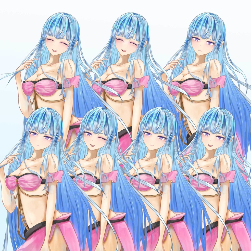 立ち絵素材 - ピンク色の魔女の女の子/TRPG素材【NO180】