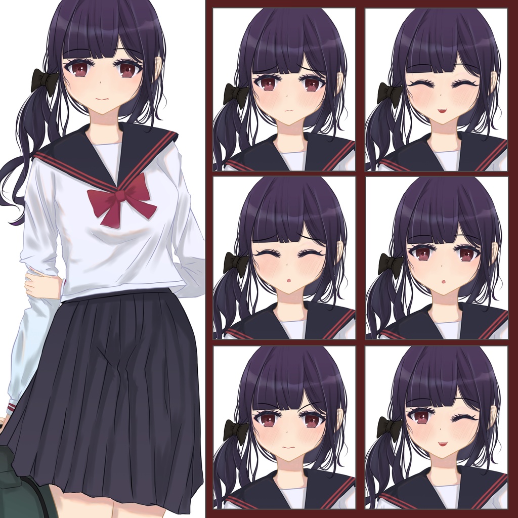 立ち絵素材 - とあるミス研の女子高生/TRPG素材【NO217】