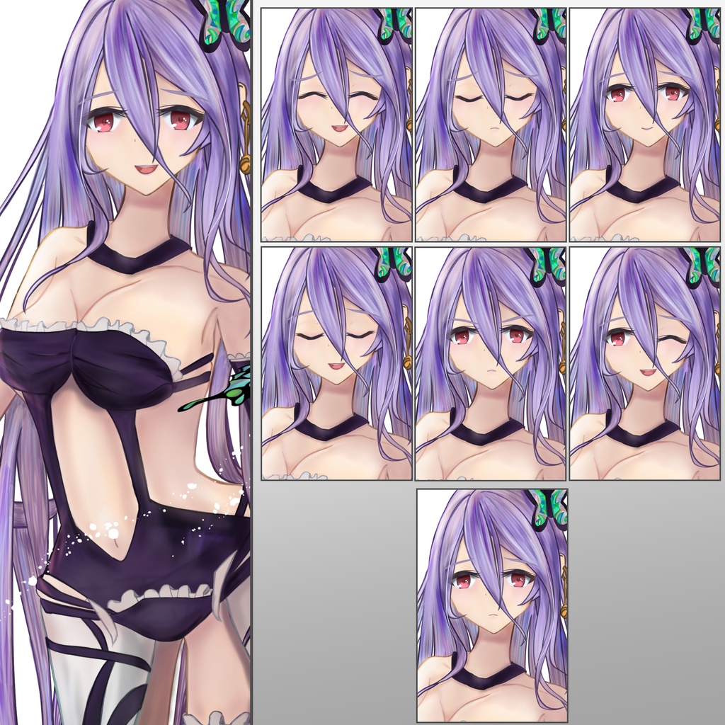 立ち絵素材 -蝶使いのヒーラーの女の子【NO239】