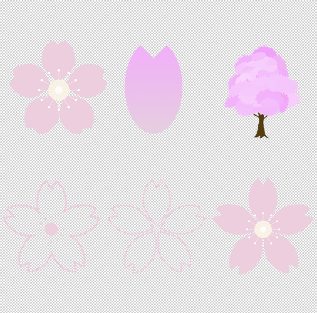 桜の花びらイラスト 高解像度png セット Chicodeza Pixiv Booth Booth