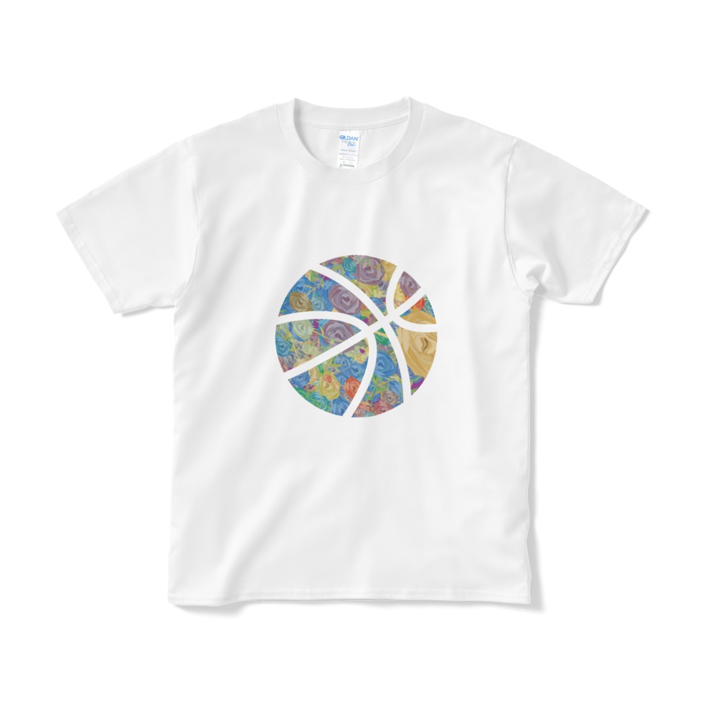 花柄バスケットボールTシャツ