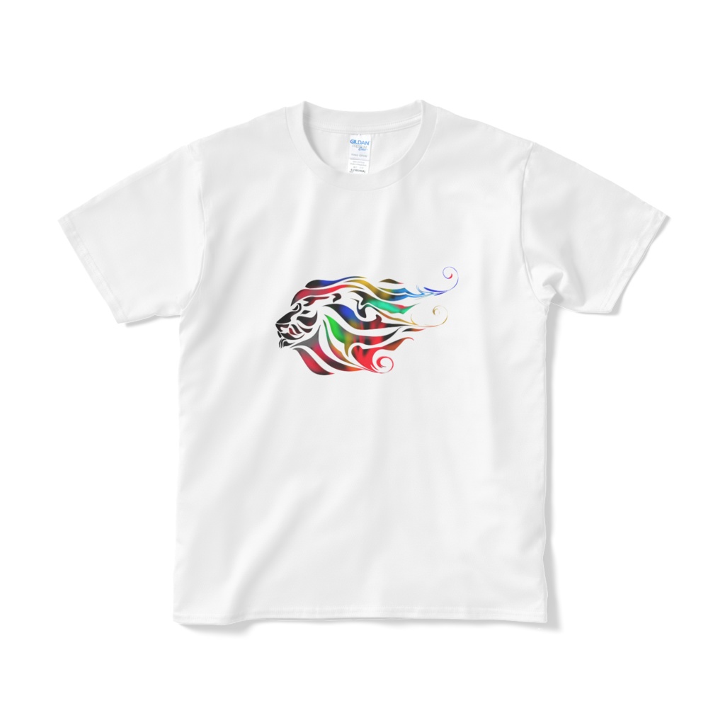 ライオンのカリグラフィー画Tシャツ