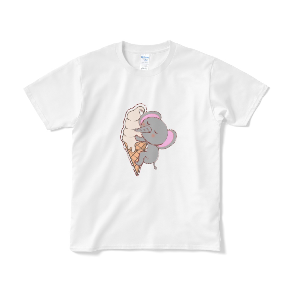 アイス食べたいぞうさんTシャツ
