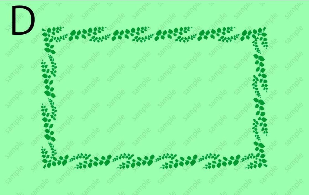 植物・草・四葉のクローバーのフレーム素材(ベクターor高解像度png)