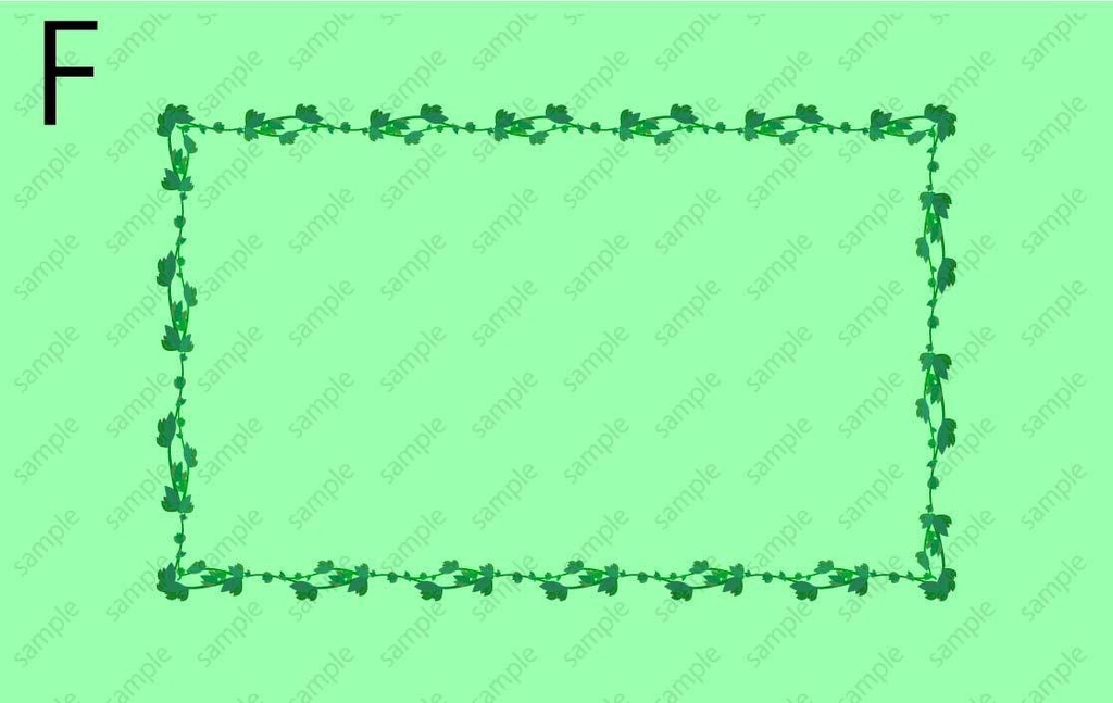 植物・草・四葉のクローバーのフレーム素材(ベクターor高解像度png)