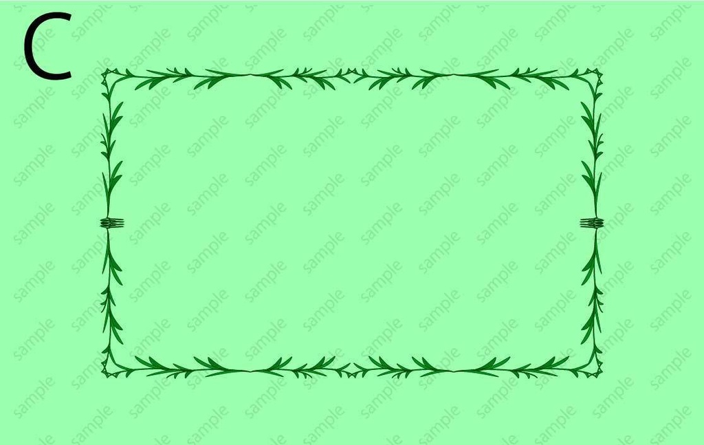 植物・草・四葉のクローバーのフレーム素材(ベクターor高解像度png)